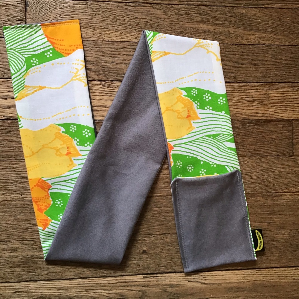 Audio Ascot - Orange/Green Floral and Grey